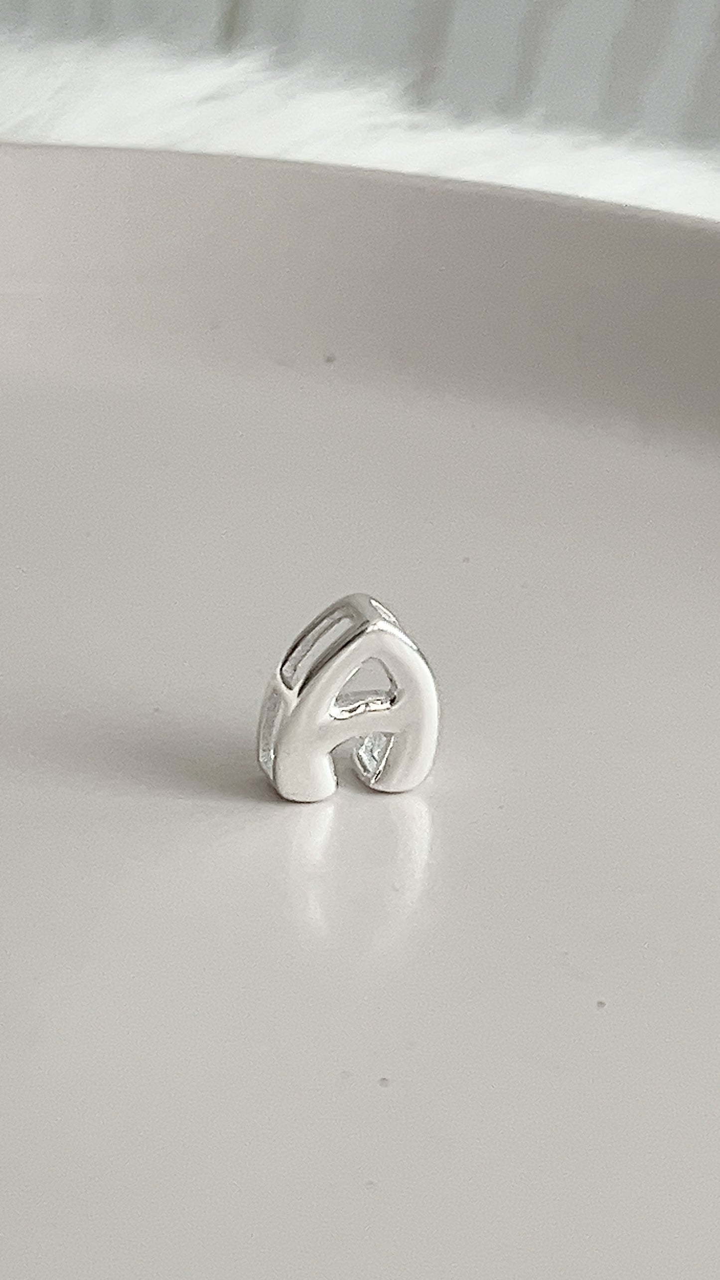 Dije Letra “A” 1cm - Plata 925