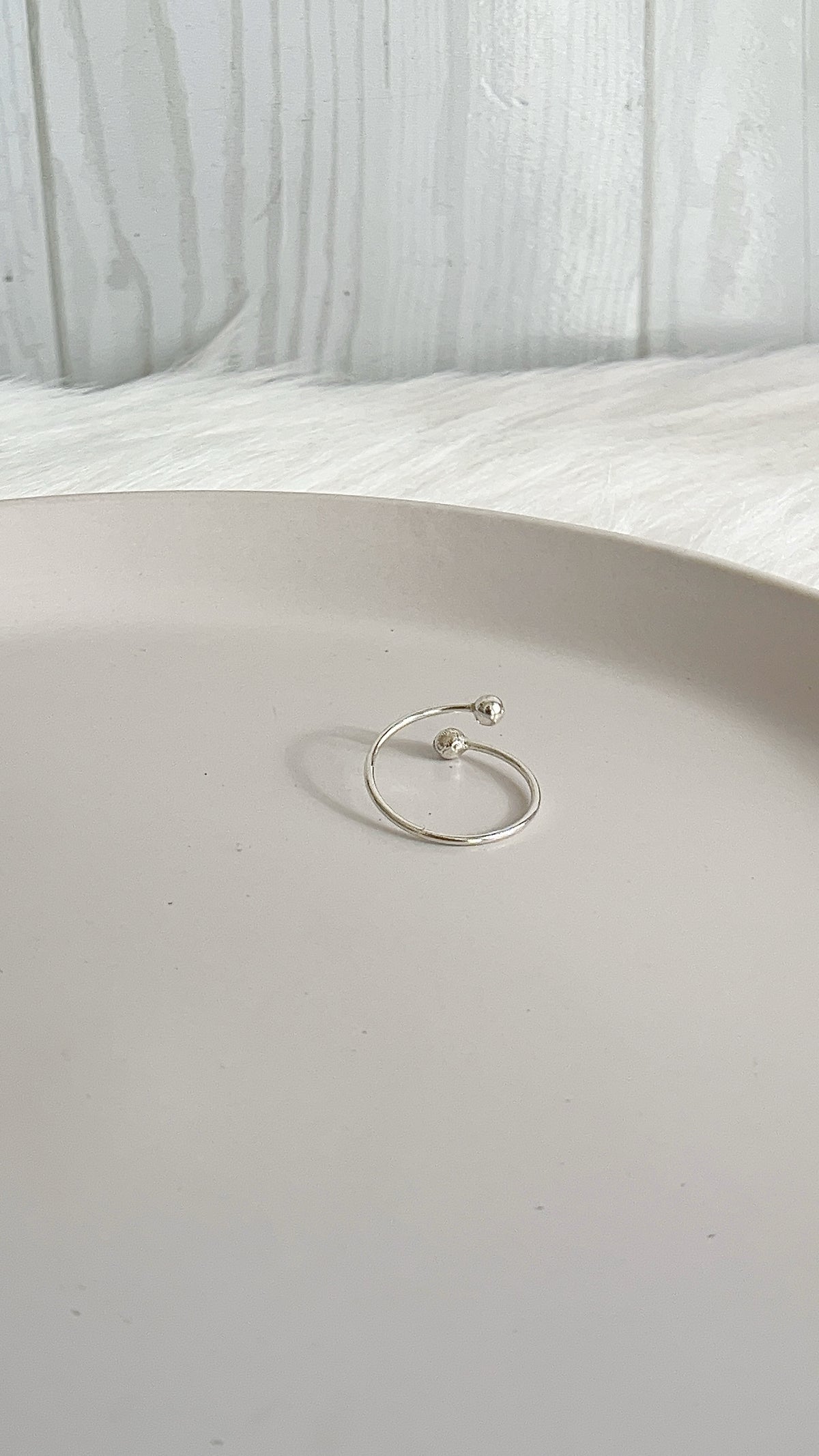 Anillo Bolas Ajustable - Plata 925