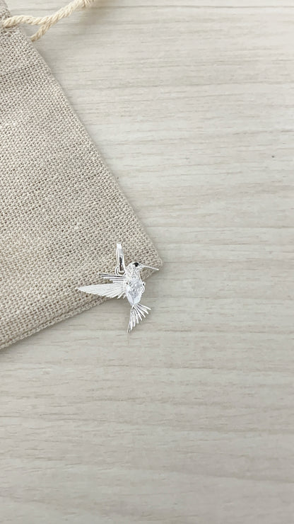 Dije Colibrí Plata 1,8cm - Plata 925