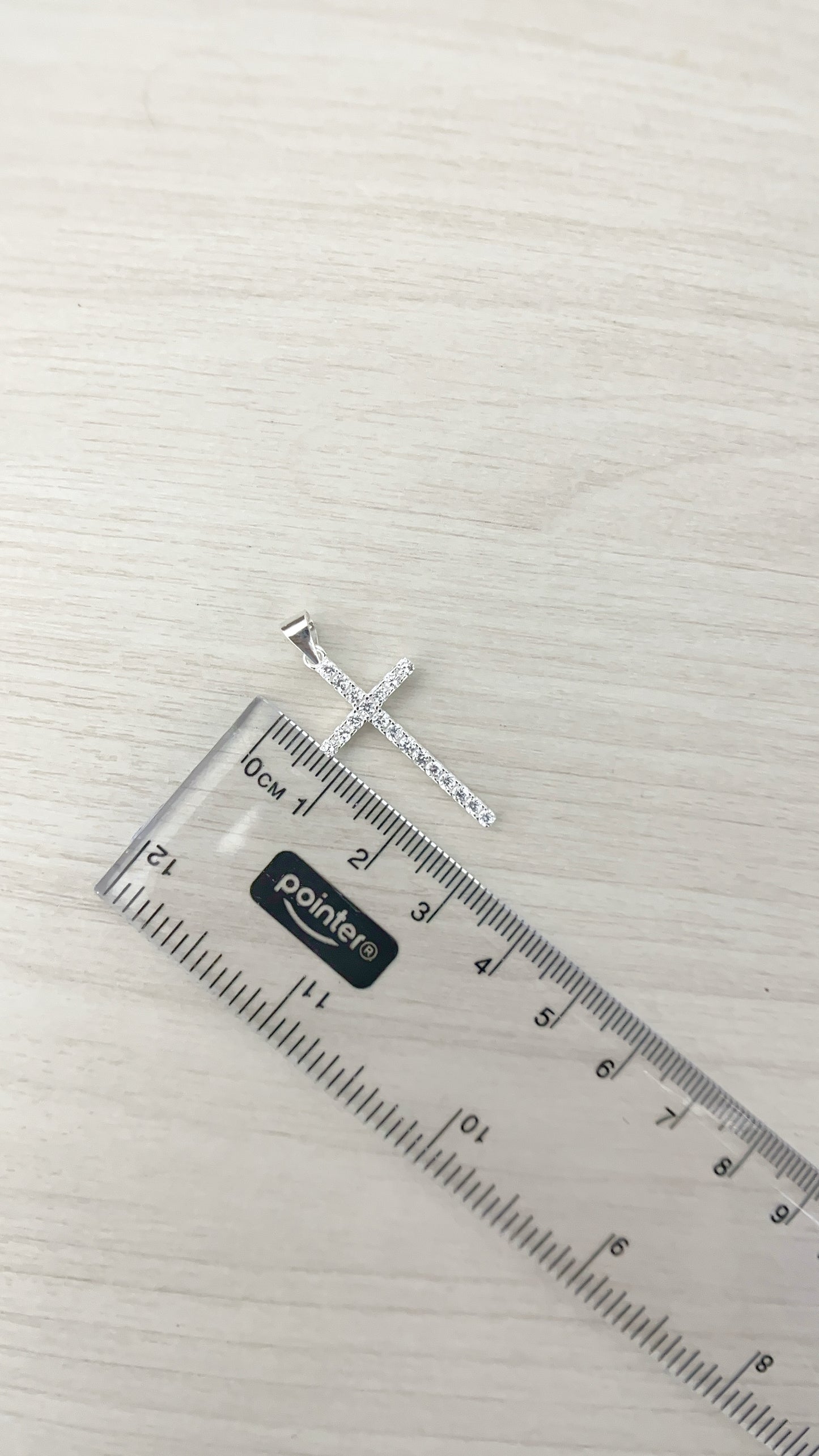 Dije Cruz Cristales 2,8cm - Plata 925