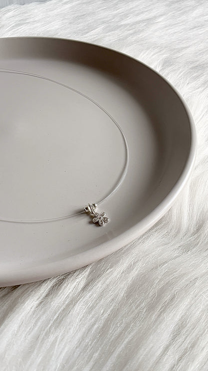 Gargantilla Fantasmita Flor 40cm - Plata 925