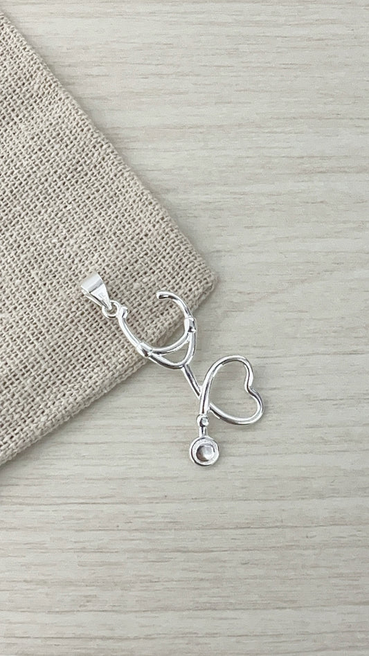 Dije Estetoscopio 2,9cm - Plata 925