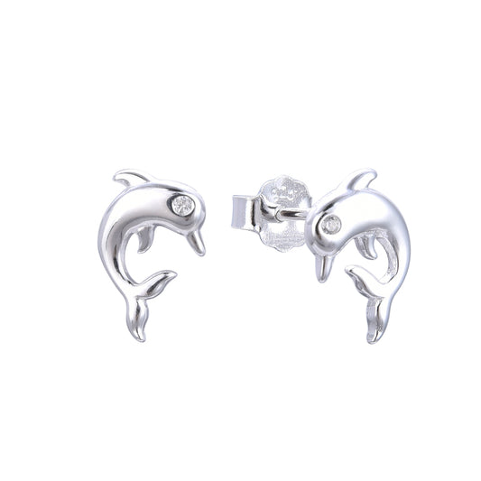 Zarcillos Delfín Plata 925
