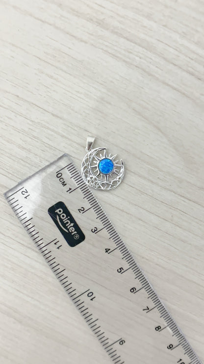 Dije Sol y Luna 1,8cm - Plata 925
