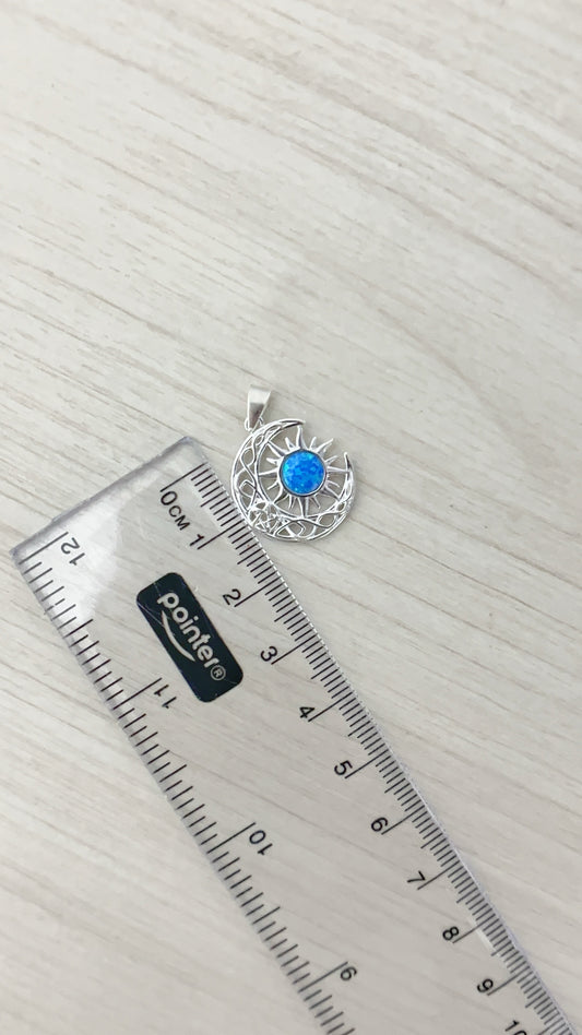 Dije Sol y Luna 1,8cm - Plata 925