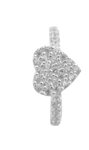Ear Cuff corazón con cristales Plata 925