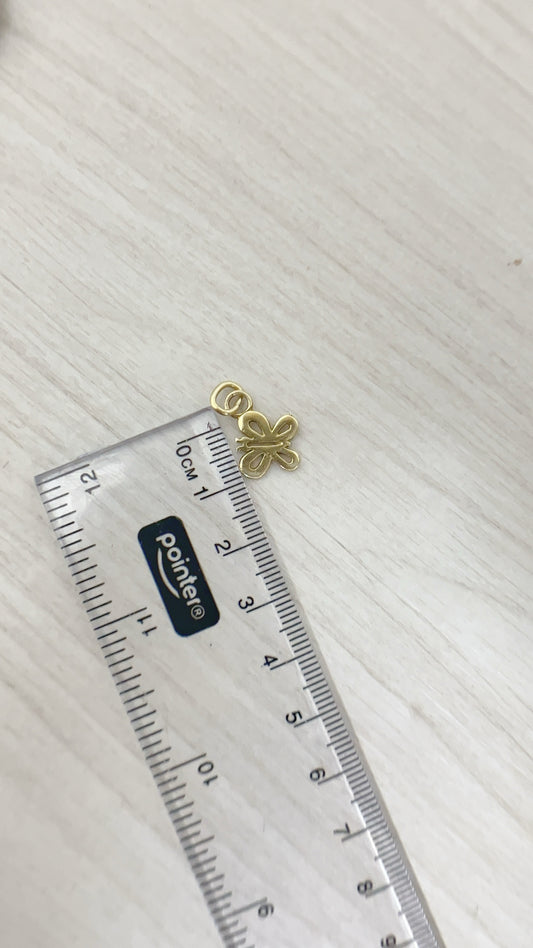 Dije Mariposa Plata 925 con Baño de Oro