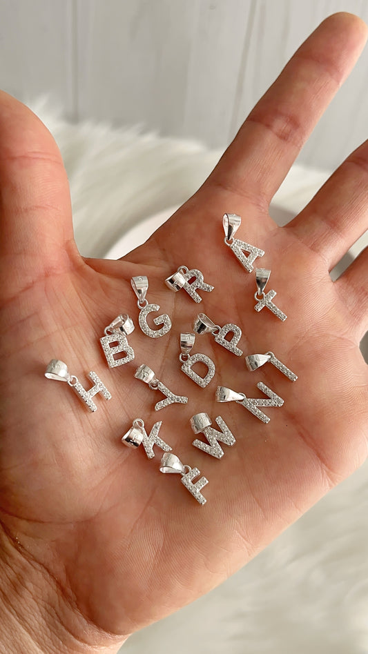Dije Letras 1cm - Plata 925