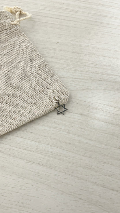 Dije Estrella de David 1cm - Plata 925