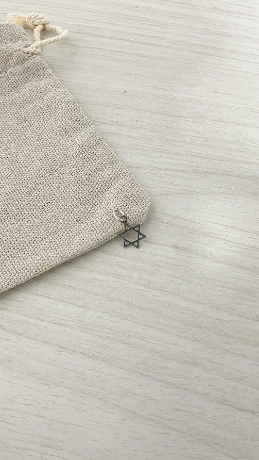 Dije Estrella de David 1cm - Plata 925