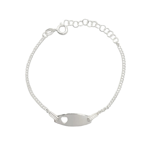 Esclava Tejido Grumett Corazon 15cm Plata 925