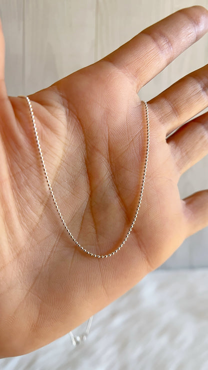 Cadena de Bolitas Plata 925