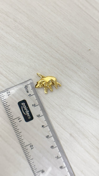 Dije Elefante Plata 925 con Baño de Oro