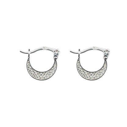 Argollas Brillantes Cierre Italiano 1,2cm Plata 925