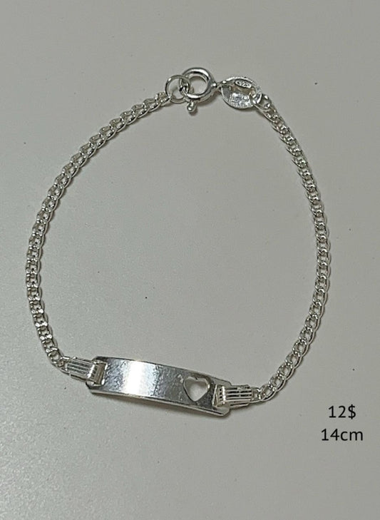 Esclava corazón 14cm Plata 925