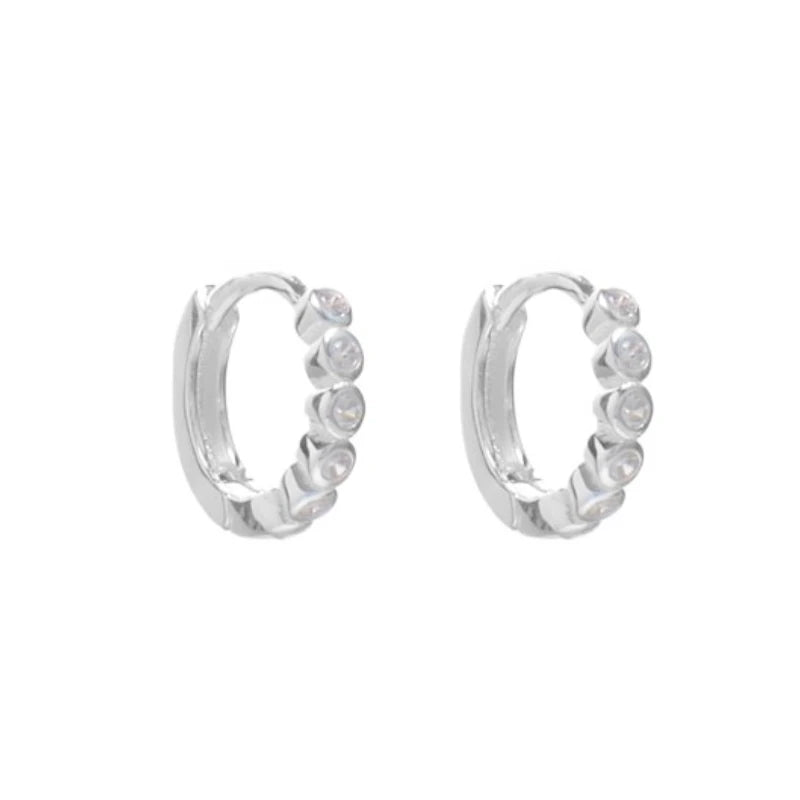 Argollas Puntos de Luz 1,2cm - Plata 925