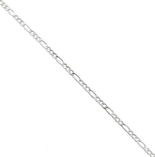 Cadena Tejido Fígaro 3x1 60cm Plata 925
