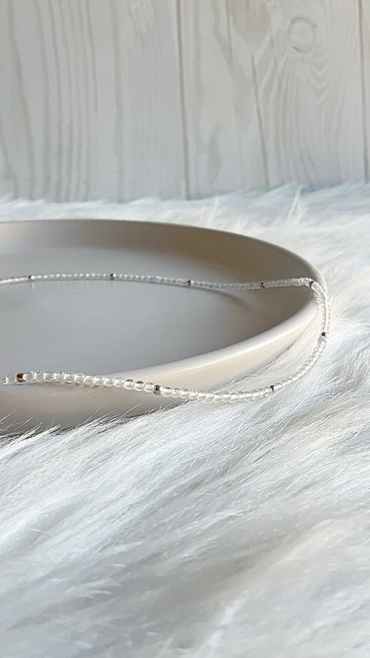 Gargantilla Amatista y Balines 2.2mm 41cm - Plata 925