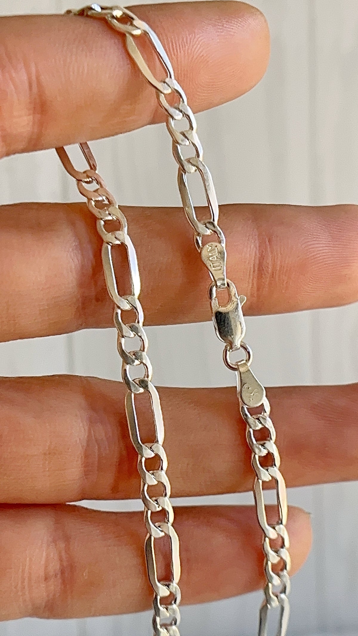 Cadena Tejido Fígaro 3x1 5mm 60cm - Plata 925
