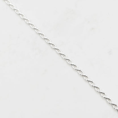 Cadena Tejido Cordón San Francisco 60cm - Plata 925
