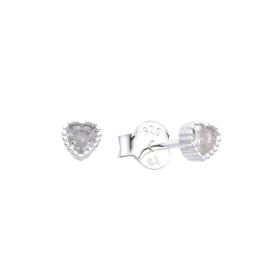 Zarcillos Corazones de cristal 5mm