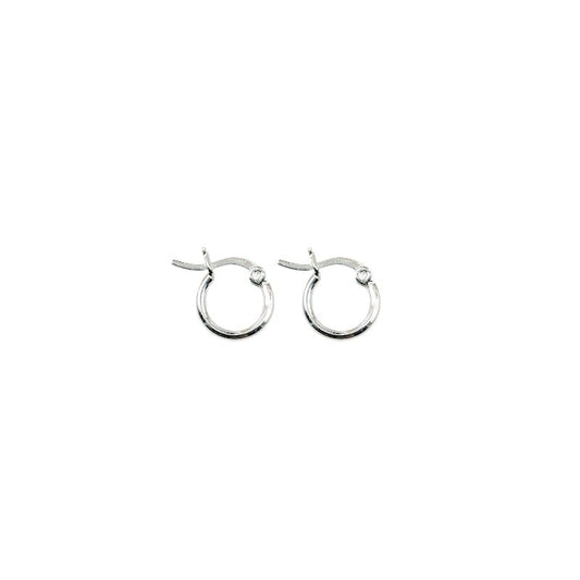 Argollas Lisas Cierre Italiano 1cm Plata 925