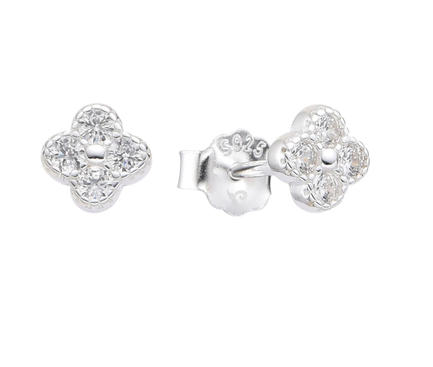 Zarcillos Van Cleef Mini - Plata 925