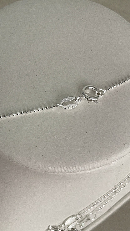 Cadena de Bolitas Plata 925