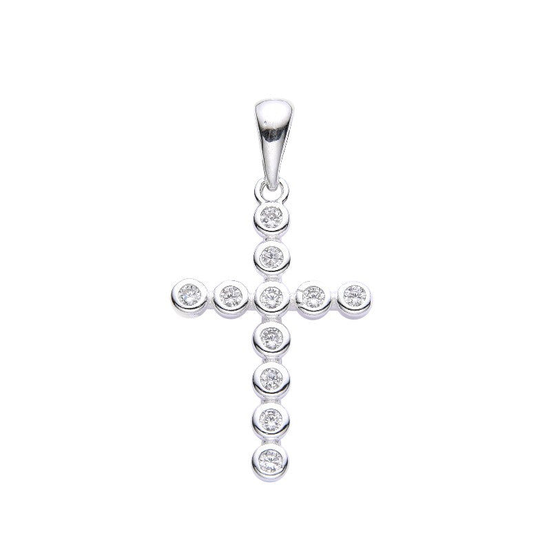 Dije Cruz Puntos de Luz 2,2cm Plata 925