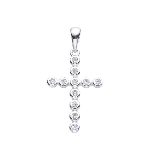 Dije Cruz Puntos de Luz 2,2cm Plata 925
