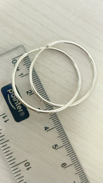 Argollas Lisas Gruesas  - Plata 925