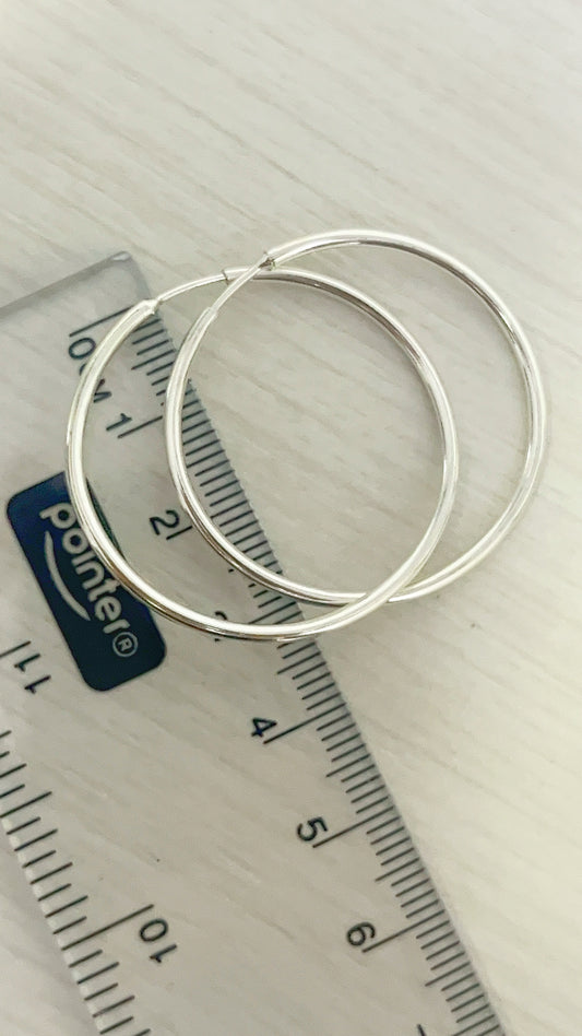 Argollas Lisas Gruesas  - Plata 925