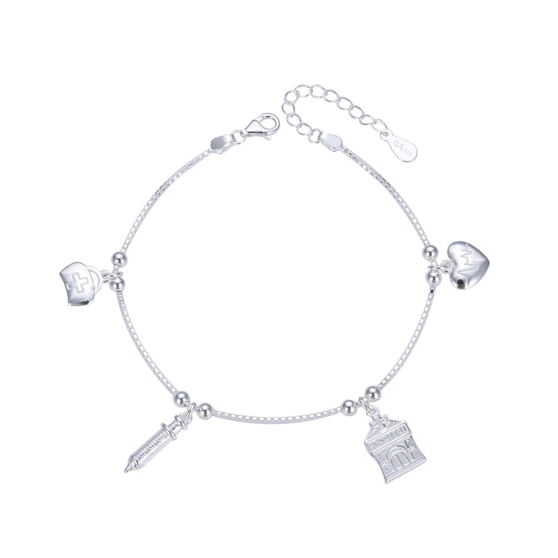 Pulsera Médico 20cm Ajustable - Plata 925