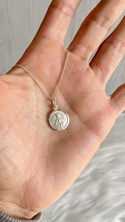 Cadena 40cm, 50cm con Virgen de Coromoto  - Plata 925