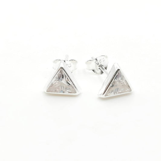 Zarcillos Triángulo 6mm Plata 925