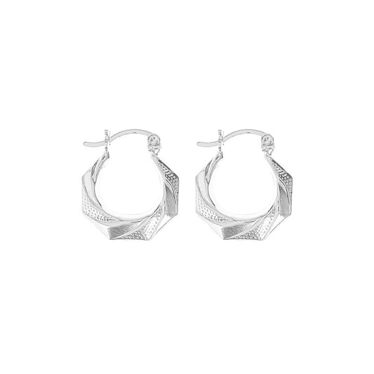 Argollas con Diseño Cierre Italiano Plata 925