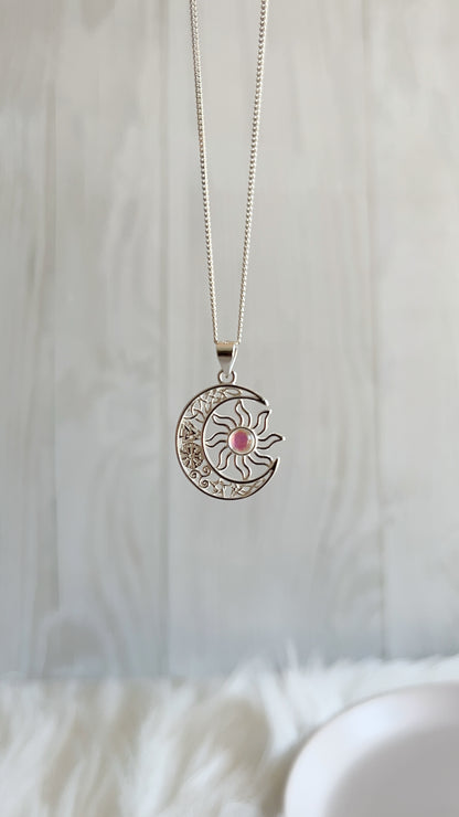 Cadenas Dije Luna y Sol - Plata 925