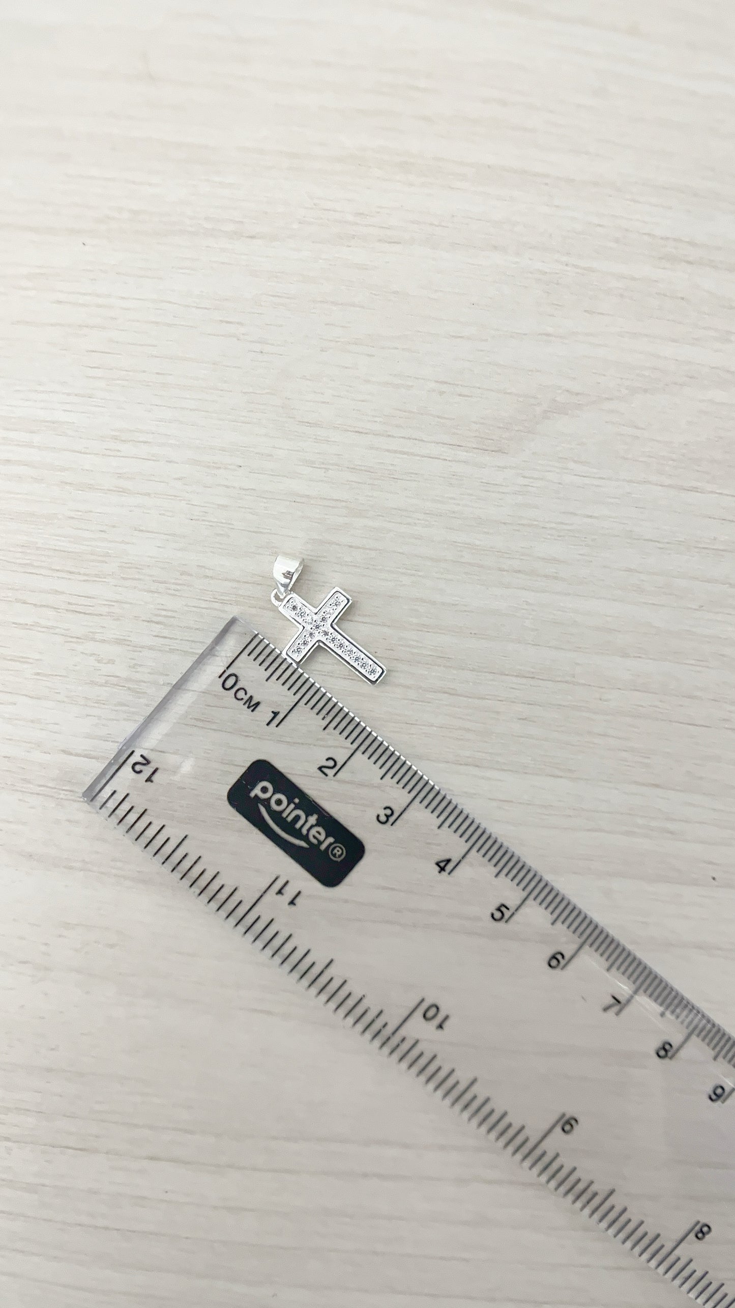 Dije Cruz Brillante 1,7cm - Plata 925