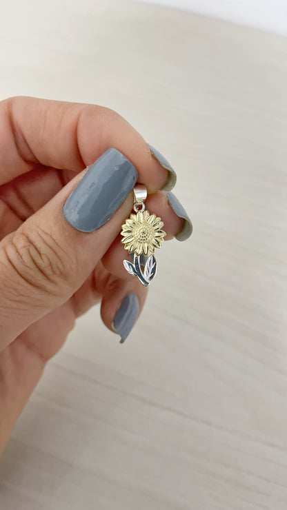 Dije Girasol 1,8cm - Plata 925