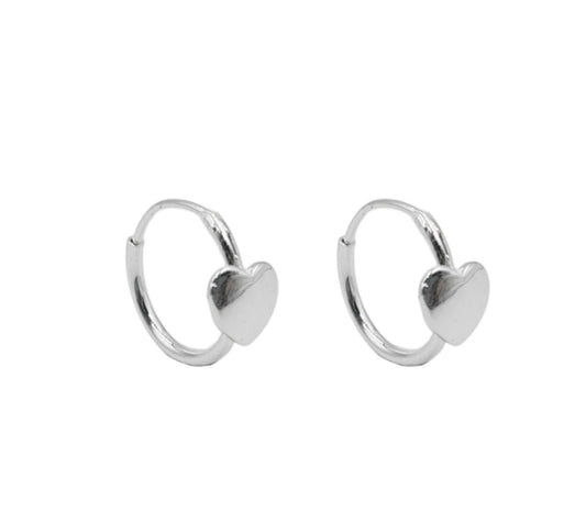 Argollas Corazón Liso 1,2cm
