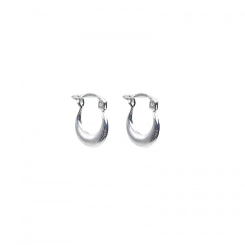 Argollas Lisas Gruesa Cierre Italiano 1,2cm Plata 925