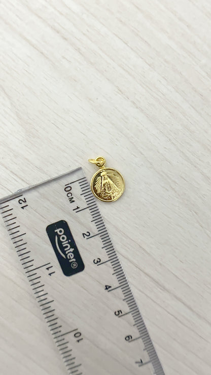 Dije Virgen Del Valle Plata 925 con Baño de Oro