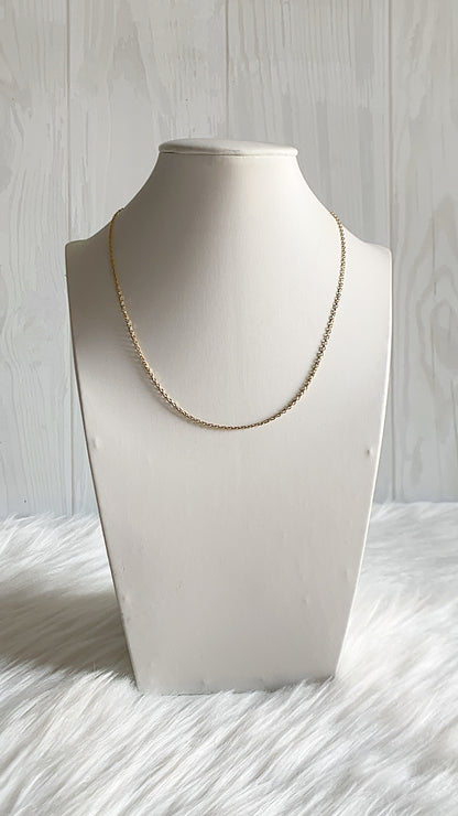 Cadena Forzatina 40cm - Plata 925 con Baño de Oro