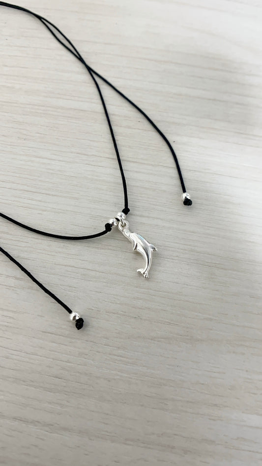 Gargantilla con Delfin - Ajustable - Plata 925