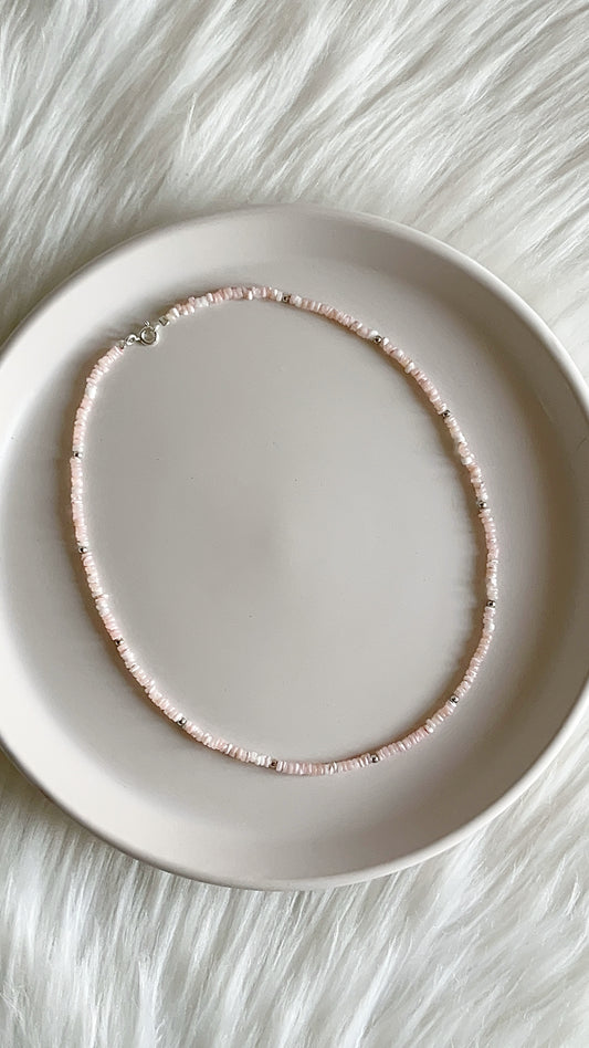 Gargantilla Pucca Rosadas y Balines 2.5mm - 41cm - Plata 925