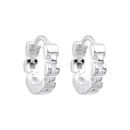 Argollas Eslabones Mini 1cm Plata 925