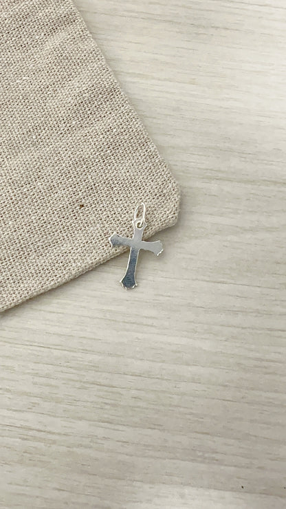 Cruz Lisa Plana 2cm -  Plata 925
