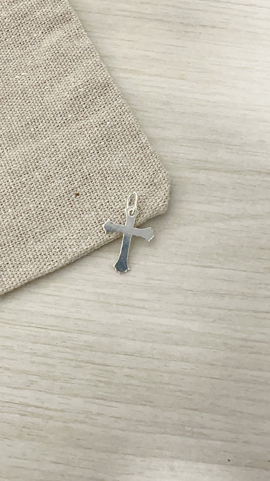 Cruz Lisa Plana 2cm -  Plata 925