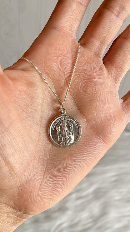 Cadena 40cm, 50cm con Virgen de Coromoto  - Plata 925