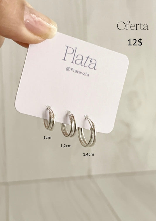 Set Argollas en Oferta (1cm, 1,2cm y 1,4cm)